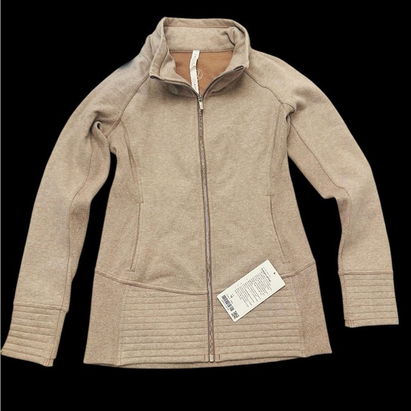 Lululemon Radiant Jacket II Heathered Spanish Oak NWT Womens 10 EXPIRED Sweater! - Picture 7 of 9